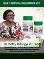 African woman using a shea butter skincare product